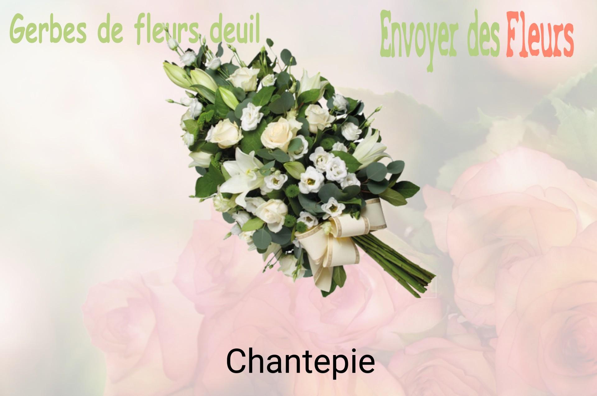 Gerbe de fleurs de deuil livrée à Chantepie